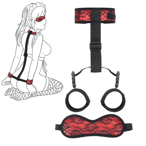 XFSRG Bondaged Kit Mujer Esposas Eróticos Sexuales Ajustables para Parejas Juegos de Amor Unisex Adultos
