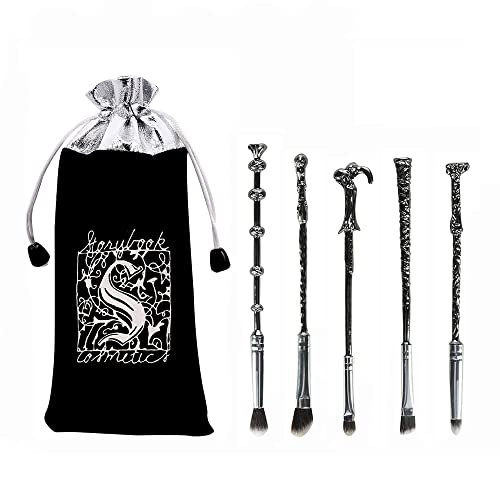 Mirabelly Wand Potter Makeup Brushes with Gift Bag for Makeup 5pcs Magic Eye Shadow Eyeliner Blending Pencil Lip Brush Beauty Tools