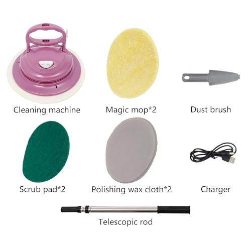 CHFUNE Mopa eléctrica inalámbrica, mopa de suelo, pulidora eléctrica, máquina de limpieza de suelos, iluminación LED, fregona vibratoria, mopa de suelo para limpiar - imagen 8