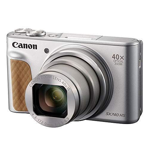 Canon PowerShot SX740 HS Cámara compacta 20,3 MP 1/2.3' CMOS 5184 x 3888 Pixeles Plata - Cámara digital (20,3 MP, 5184 x 3888 Pixeles, CMOS, 40x, 4K Ultra HD, Plata)