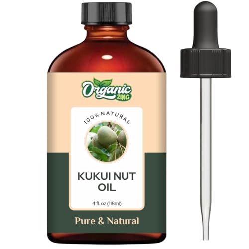 Image of Organic Zing Kukui Nut (Aleurites moluccana) Oil | Pure & Natural Carrier Oil for Massage, Skincare, Haircare - 118ml /3.99fl oz