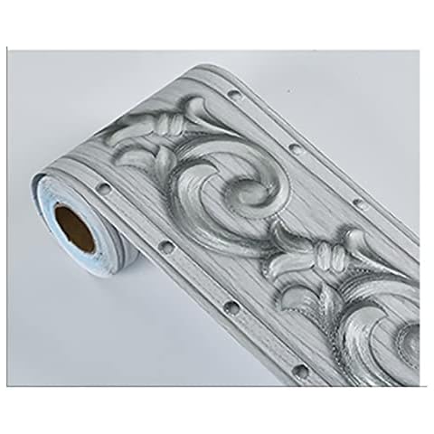 TopHomer Self-Adhesive Silver Wallpaper Border Cover