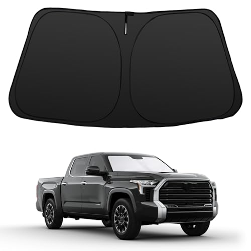 Image of Windshield Sun Shade for 2022 2023 2024 2022-2026 Tundra for Toyota | Foldable, Full covered for windshield, Block UV Rays, Heat Reduction, Easy to install, Keeps Car Cooler