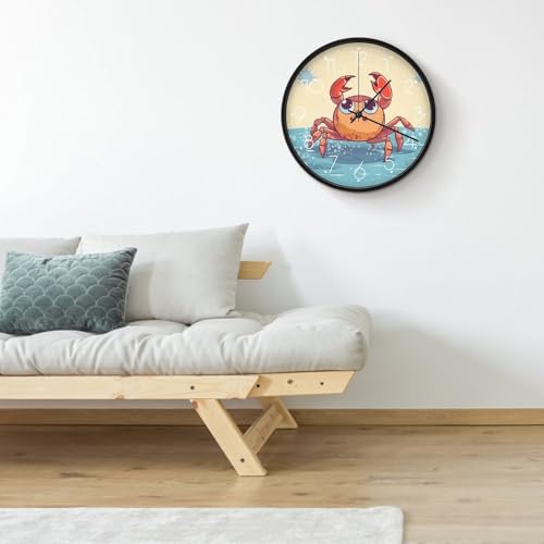 Horloge murale crabe blanche silencieuse pour éliminer les bruits de tic-tac - 5