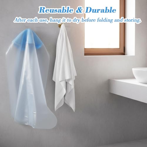 COMNICO Duschschutz Fuß Wasserdichter Duschtasche für Verbandschutz und Gipsschutz Dichter Abdichtung Wiederverwendbare Duschverband Wundduschen für Bein, Fuß, Knöchel Wunde