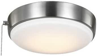 Monte Carlo Fans-Accessory-20W 1 LED Ceiling Fan Light Kit-2.75 Inch Tall and 9 Inch Wide-Brushed Steel Finish