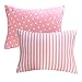 FUMAN 100% Cotton Toddler Pillowcases Set of 2, Soft and Breathable, 13"x 18", (2 Pink Stripe)