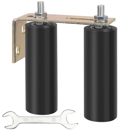 6 Gate Roller Guide with L-Bracket Universal Adjustable Heavy Duty Sliding Gate Rollers Sliding Gate Kit Black Sliding Gate Guide Roller Sliding Door Hardware