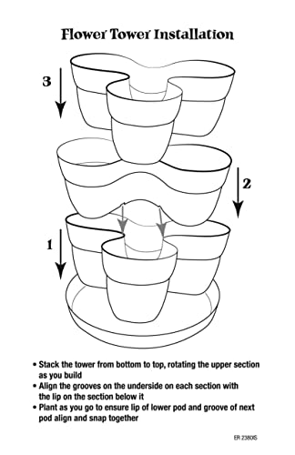 Emsco Bloomers Stackable Flower Tower Planter – Holds Up To 9 Plants – Great Both Indoors And Outdoors – Terra Cotta #TOP3