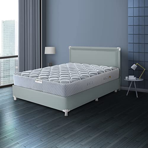 Image of Hypnos Allure Luxury 6 Inch Medium Firm Single Size Pocketed Spring Mattress Steel Grey (78X42X06)