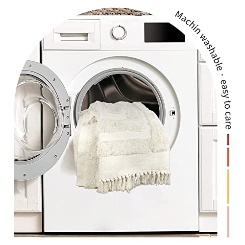 Kimode Boho Area Rug 3X5 Washable Small Living Room Rug Tufted Geometric Bedroom Rug Bohemian Entryway Rug Hand Woven Cotton Indoor Accent Rug Farmhouse Floor Carpet For Kitchen/Sofa #TOP3