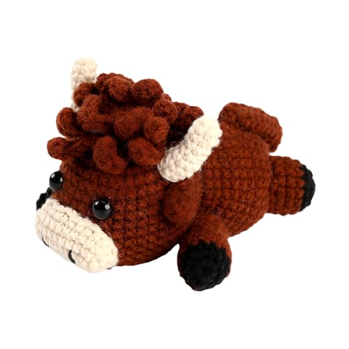 Kit de crochet pour débutants motif vache comme souvenir et cadeau créatif