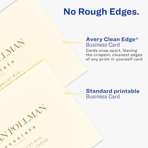 Cartes de visite Avery Clean Edge 05876 lot de 200 format 5,1x8,9 cm - 4