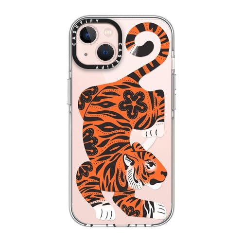 Coque iPhone 13 antichoc CASETiFY idéale pour le quotidien urbain motif tigre