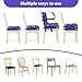 Toddler Booster Seat for Dining Table, Adjustable Safety Buckle Child Booster Seat for Table with Backrest, Waterproof Washable Portable Booster Seat Non-Slip Bottom Booster Cushion (Blue)