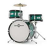Perfect drum kit for younger beginners (ages 5-10) with stool Three-piece kit includes snare, bass drum, tom and crash cymbal Develop your rhythm and drum skills Get playing straight away - quick and easy to set up