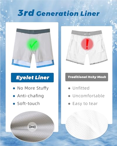Image of SURF CUZ Mens Swim Trunks with Compression Liner Swim Shorts 7 inch Swimming Trunks Stretch 7 Inch Swim Suits Quick Dry