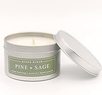 Vista 5 de River Birch Candles - Vela perfumada de almendra + miel, velas de soja de alta calidad, totalmente naturales, no tóxicas, vela de viaje de lata