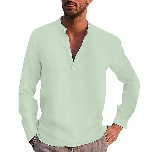 Henley shirts solid décontractée confortable pour hommes actifs - 4