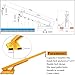 HQHAOTWU Forklift Jib Boom Crane 6600lbs Capacity Telescoping Mobile Crane Industrial Adjustable Forklift Lifting Hoist Truss Jib Boom Hook Manual Telescopic 63in-98in for Warehouse & Factories