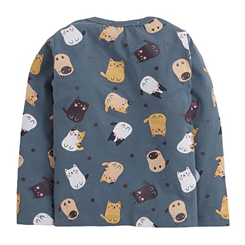 Image of Hopscotch Unisex Kid Cotton Printed Top And Pajama Set