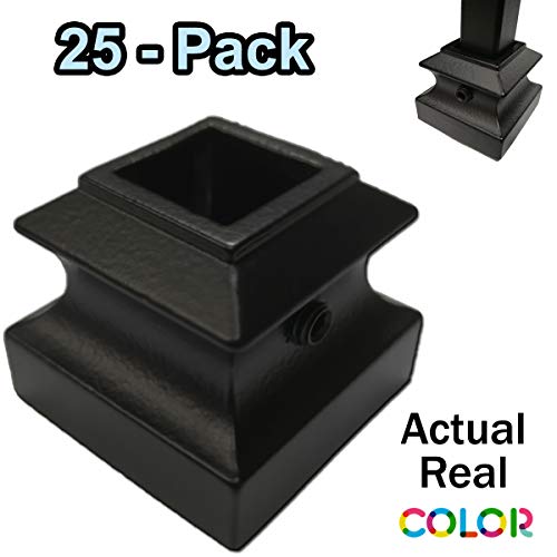 Flat Iron Baluster Shoes (25-Pack) with Set Screw Stair Parts for 1/2" Square