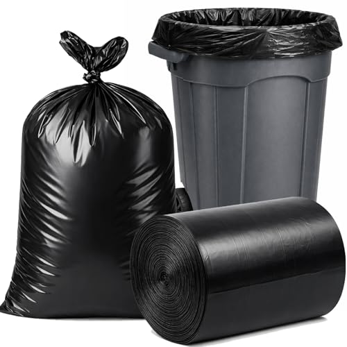 SurpOxyLoc 100L Multipurpose Tear-Resistant Trash Bags,Heavy Duty,Tastless and Black Garbage Bags (30 Count,80x100cm)