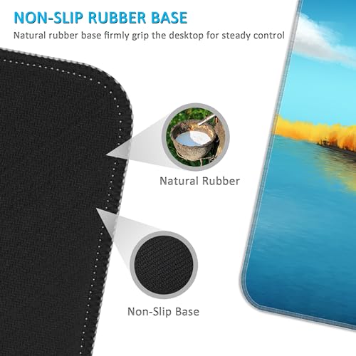 Tapis de souris XXL antidérapant évite les rayures de table tapis clavier 100x50