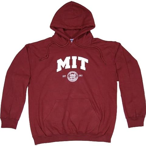 New York Fashion Police MIT Hoodie - Massachusetts Institute of Technology Hooded Sweatshirt, Wine, XXL Cover