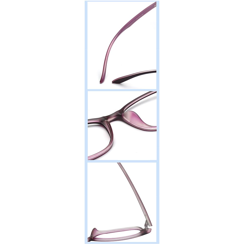 JIETIAN Gafas de Lectura HD Anti-luz Azul/Anti-Fatiga para Mujer, Montura TR de Moda, Lentes asféricas de Resina,Negro,+0.5