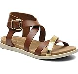  Unisa - Sandalias de Vestir de Piel para niña Cuoio/Oro M Size: 30