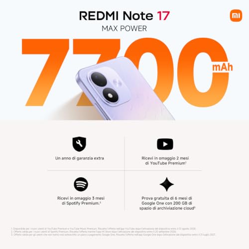 Xiaomi REDMI Note 17, Smartphone 6+256 Go, Noir, Batterie 7700 mAh - 3