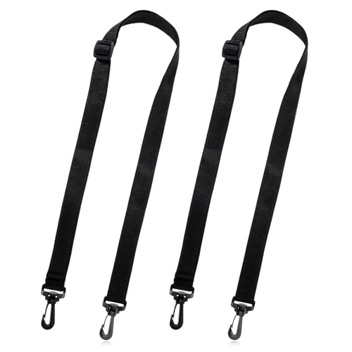 EupHHonycs 2 Pack Black Adjustable Straps with Clips for Bags, Replacement Shoulder Strap, Replacement Shoulder Straps for Bags, Bag Strap Replacement for Water Bottle Carrier Sling Bag