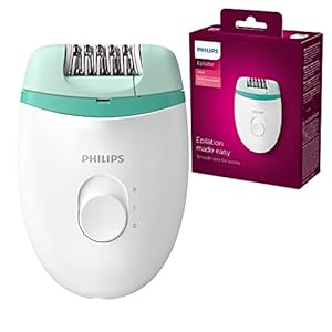Philips Satinelle Essential Epilator, met snoer, compacte ontharing, BRE224/00 Wit & Groen