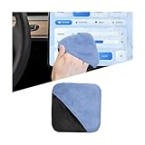 TNAIYH Car Touch Screen Cleaner Cloth, Microfiber Square Vehicle Screen Cleaning Wipes, Soft Automotive Dashboard Display Electronic Devices Cleaner Tool, Universal Fit (Blue/Gray)