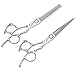 Produktbild NOVOSACO 6.0 Zoll Friseurschere Set Professionell Effilierschere Modellierschere Ausdünnschere Haarschneideschere Haarscheren mit Offset Design, rostfreier Edelstahl, Leicht und Scharf (2er Set)