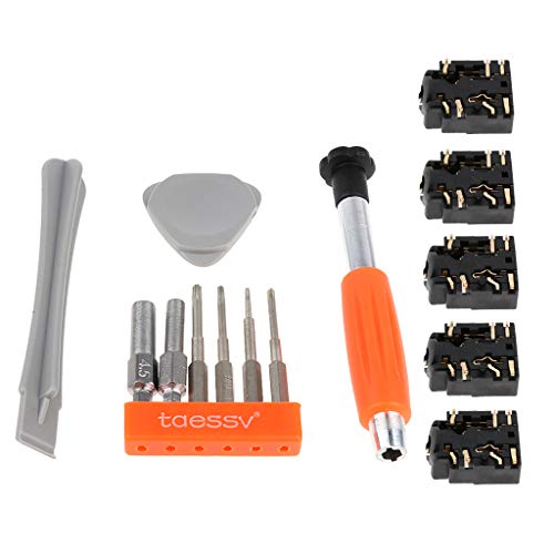 5 x portas de 3,5 mm para reparo de tomada de fone de ouvido para controle Microsoft Xbox One S + co