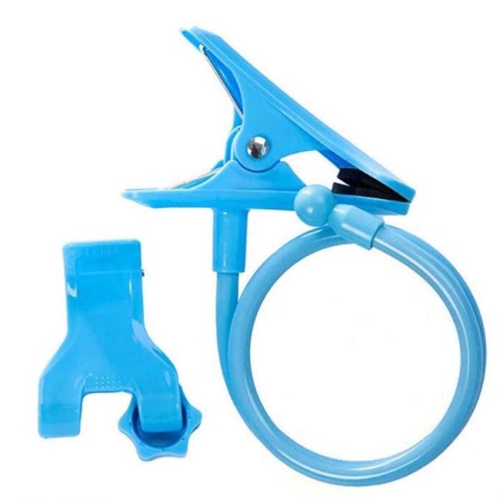 Soporte de escritorio Lazy para XIAOMI 11T Pro Smartphone Pinza Clip Universal Flexible Regulable (Azul)