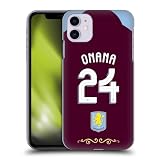 Head Case Designs Officially Licensed Aston Villa Football Club Amadou Onana 2025/26 Players Home Kit Hard Back Case Compatible with Apple iPhone 11