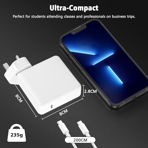 ATTNINE 100W USB C Laptop Charger Compatible with MacBook Pro 16, 15, 14, 13 inch, MacBook Air 13 Inch, 2025, 2024, 2023, 2022, 2021, M3 M2 M1, Included 5.9 Ft / 1.8m C to C Cable Charger - Image 4