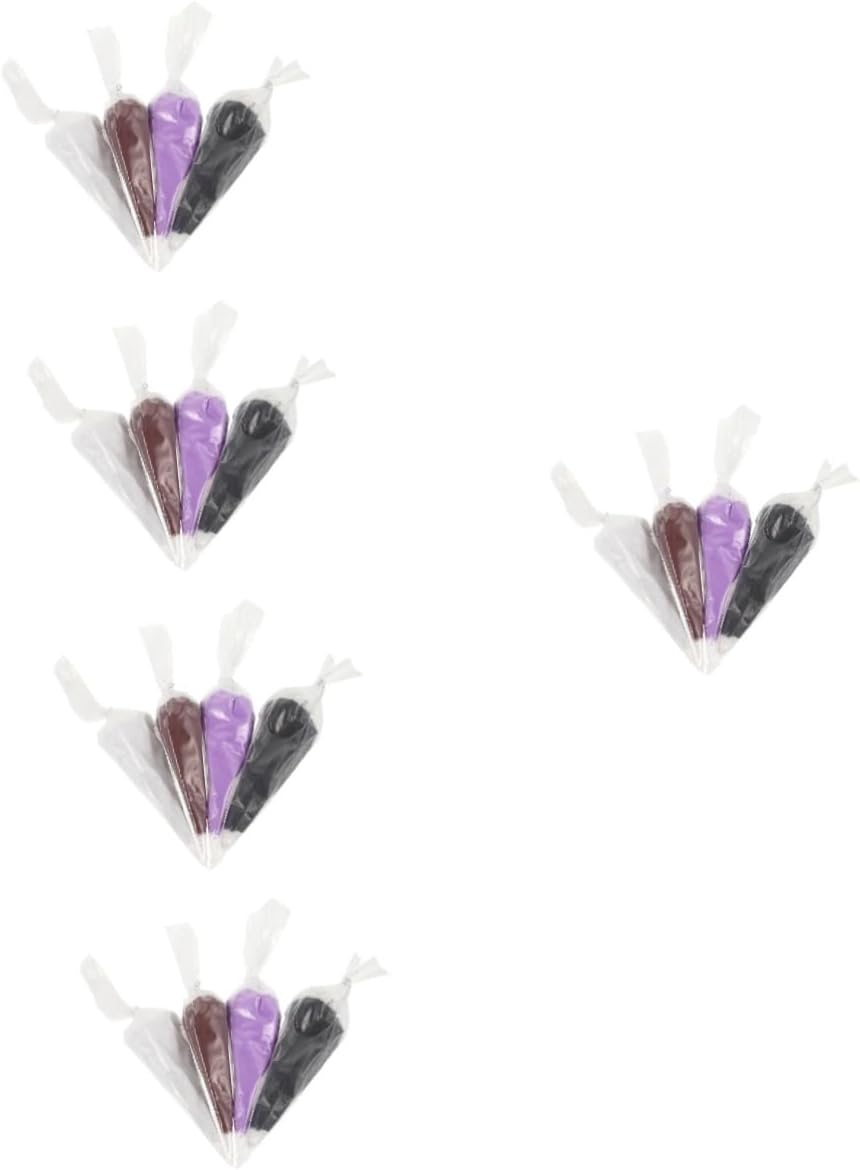 jojofuny 5pcs DIY Resin Cream Bag Charms Kit Adornments for Phone Case Decoration Safe Lightweight Cream Bag Shape Craft Supplies in White Violet Chocolate Black