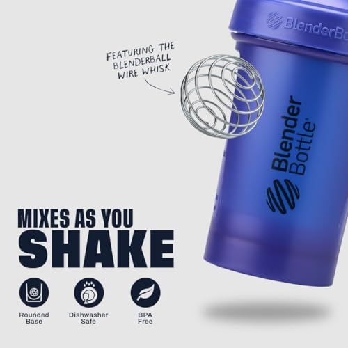 Image of BlenderBottle Classic V2 Shaker Bottle Perfect for Protein Shakes and Pre Workout, 20-Ounce, Reflex Blue