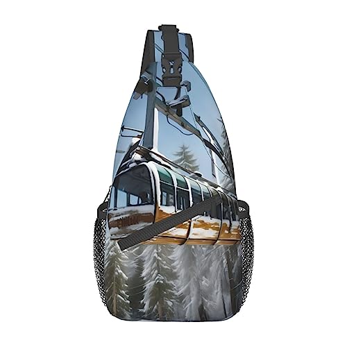 Sac à dos à bandoulière ski d'hiver noir pour homme et femme