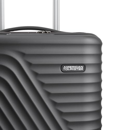 Image of American Tourister Travix | Cabin Trolley Bag (55 cm) | 360 8 Wheel Travel Luggage | Hard Case Polycarbonate Suitcase | Recessed Combination Lock | Grey
