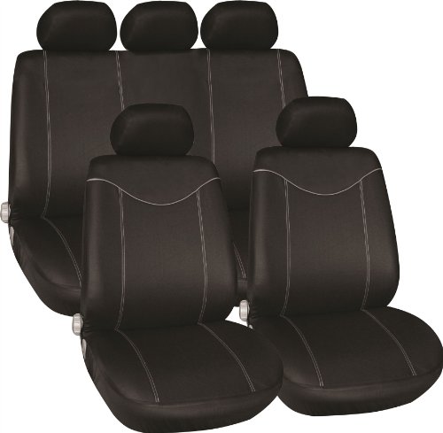 Image of Streetwize SWSC45 Grey Polyester 11 pce Seat Cover Set with Zips