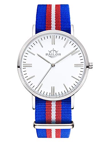 Montre Sailor Classic Costa blanc : le choix d'un bracelet nylon leger qui ne fatigue pas le poignet