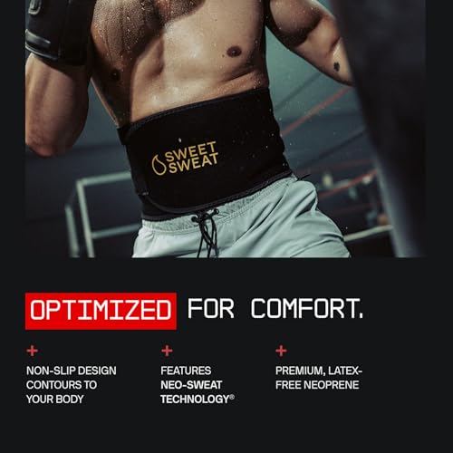 Image of Sports Research Sweet Sweat Waist Trimmer Extra-Coverage - Adjustable Fit . Latex-Free Neoprene . More Coverage