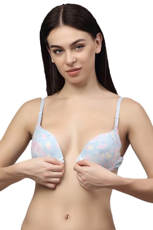quttos PrettyCat Women Lightly Padded Front Open Push-Up Bra Multicolor-picture-23