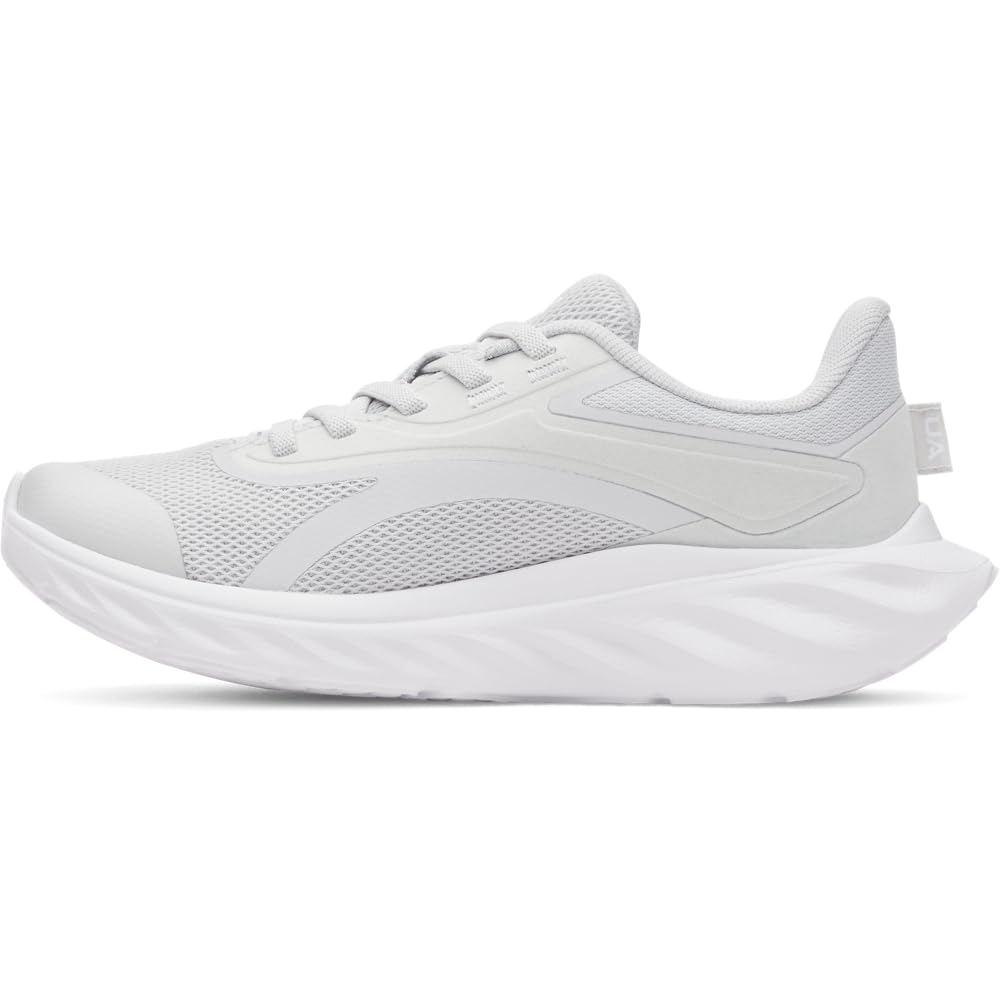 Under Armour Women's Gray Ascend Girls' Pre-School Running Shoes Halo / Halo / White 2
