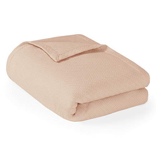 Image of Madison Park Liquid Cotton Luxury Blanket Premium Soft Cozy 100% Ring Spun Cotton For Bed , Couch or Sofa, King, Blush